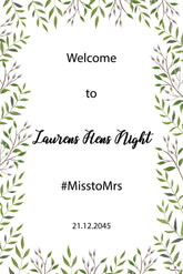 Flower Leaves 923 Welcome Board - 90cm x 60cm